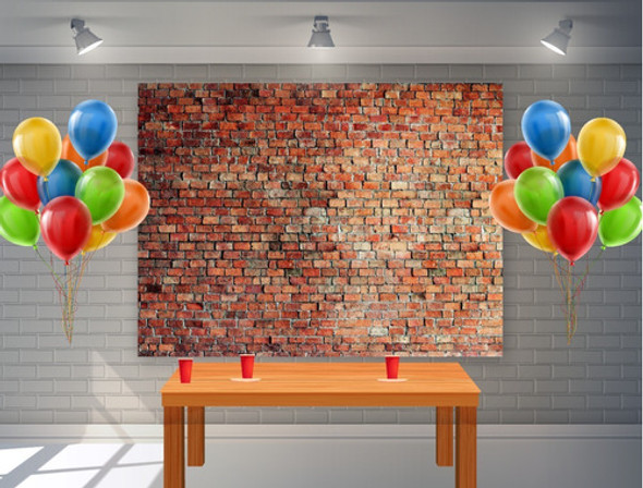 Banner De Pared De Ladrillo En Tela Decoración Revestimiento 0