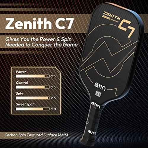 A11n Zenith 16mm Pickleball Paddle, T700 Carbon 1