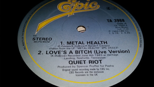 Quiet Riot Metal Health Vinilo Maxi Cum On Feel The Noize 83 1