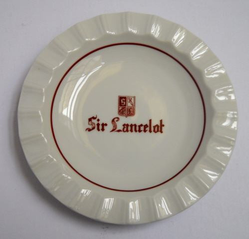 Cenicero Verbano Escudo De Armas Y Nombre Sir Lancelot Retro 0
