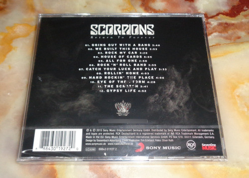 Scorpions - Return To Forever - Cd Nuevo Cerrado Europeo 1