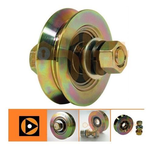 Rueda Acero Portón Corredizo 64 Mm Ducasse Premium V 100 Kg 0