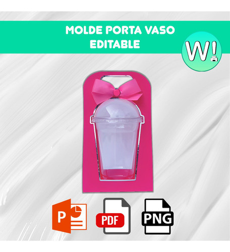 Kit Imprimible Molde Porta Vaso Golosinero Editable Domo 1