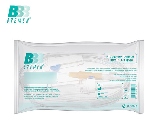 Guías Macrogotero Para Suero Tipo V14 S/aguja X 25 Un 1