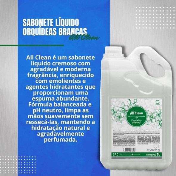 Sabonete Liquido All Clean Galão 5 Litros Orquídea Audax 1