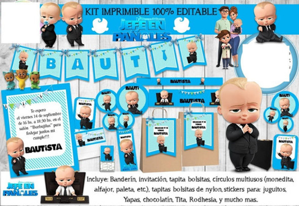 Kit Imprimible Candy Bar Jefe En Pañales 1 Kit Imprimible Candy Bar Jefe En Pañales 1