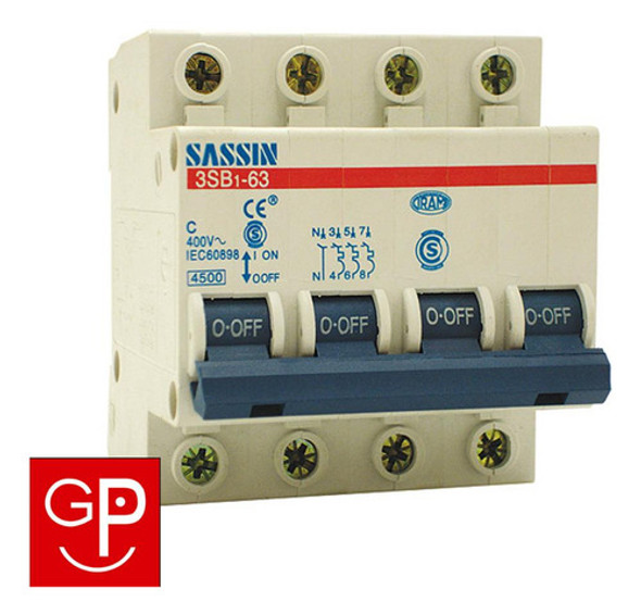 Interruptor Térmico 4polos 63amp. Sassin G P 1