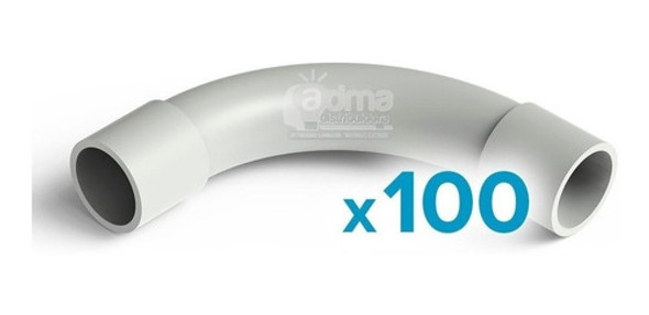 Curva 7/8 Para Caño Pvc Rigido Diametro 22mm Genrod Pack 100 1