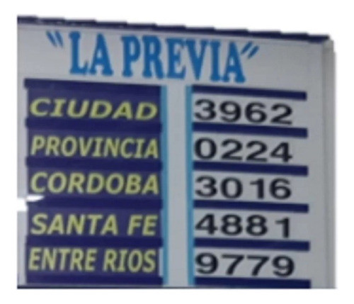 Cartel Quiniela Previa Anexo Extencion Quiniela Emporio Agen 0