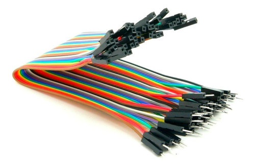 Pack 40 Cables Protoboard Macho Hembra Arduino Dupont 20 Cm 0