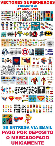 Super Exclusivos! Superheroes! Pack Vectores, Estampas!! 0