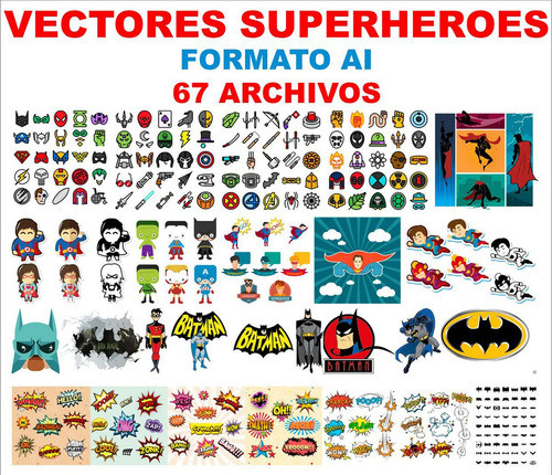 Super Exclusivos! Superheroes! Pack Vectores, Estampas!! 1