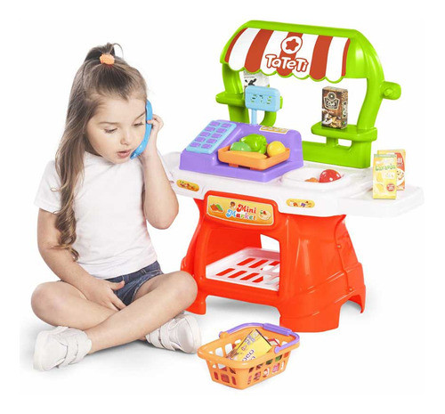 Mercadinho Infantil - Faz De Conta - Mini Market Com Acessó 0