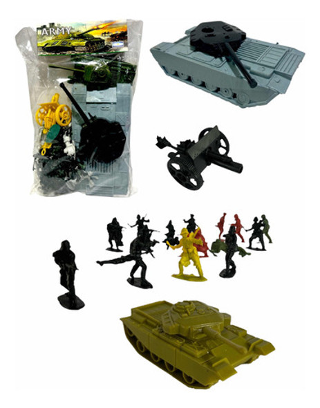 Soldaditos De Guerra + Combate + Tanque X 2 + Cañón + Elite 1