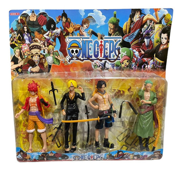Blister One Piece X4 Personajes 17cm + Accesorios 0