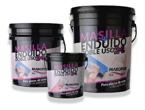 Masilla Y Enduído Dual Para Durlock Maropor - Balde X 32 Kg 0