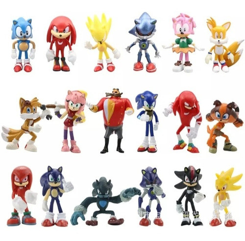 Pack Muñecos Sonic 6 Personajes 0