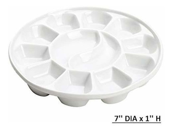 Paleta De Porcelana Para Pintura Flor 17.5cm 12huecos 1 Paleta De Porcelana Para Pintura Flor 17.5cm 12huecos 1