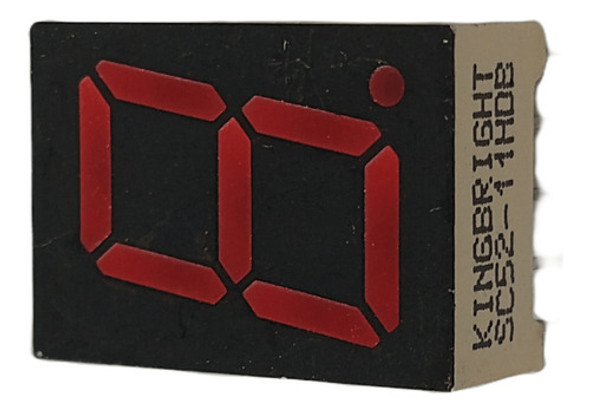 Display Sc52-11hdb 7 Segmentos Kingbright Rojo Catodo Comun 1