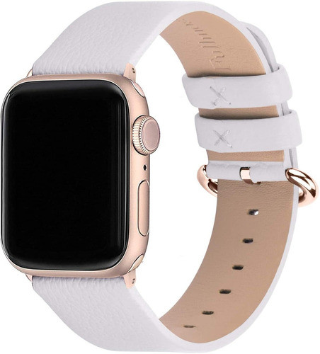 Malla Cuero Para Apple Watch (42mm) Blanca 0
