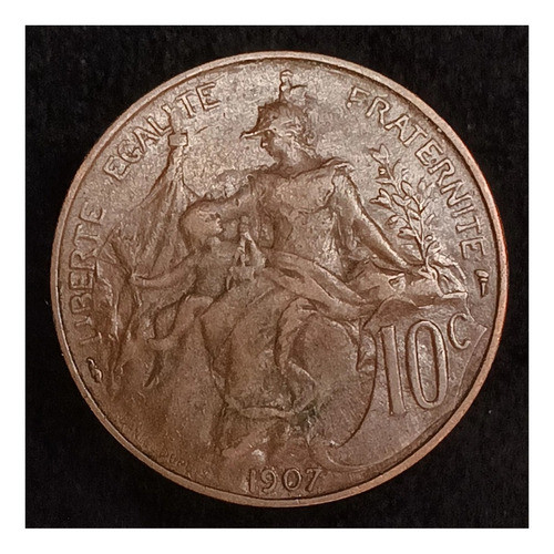 Francia 10 Centimes 1907 Excelente Km 843 1