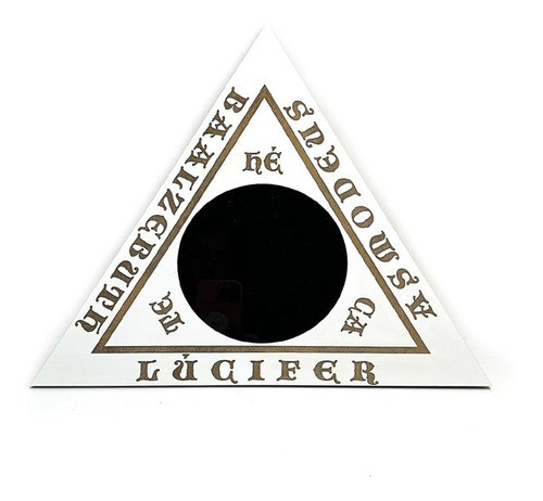 Triângulo Hécate 21 Cm Goétia Lucifer Baalzebuth E Asmodeus 0