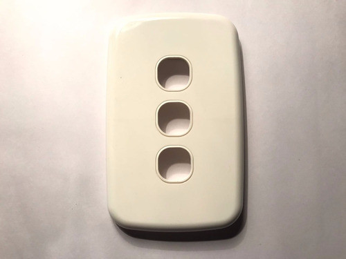 Tapa Tecnova Para 3 Modulos Con Bastidor Blanco 0