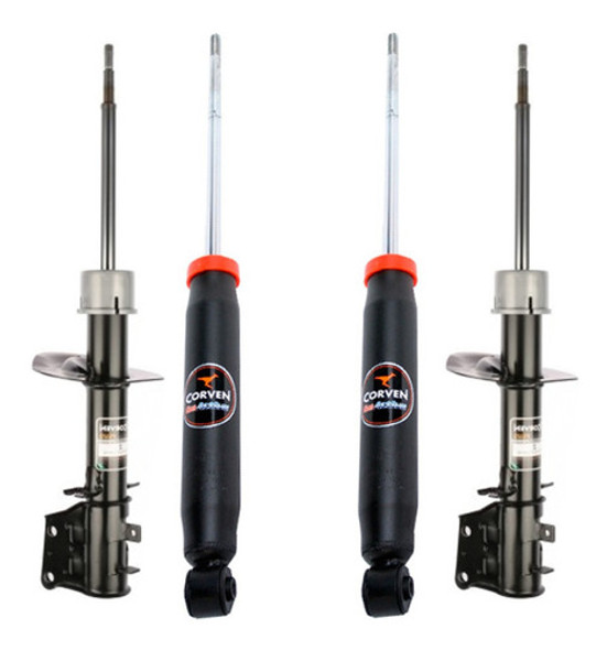 Kit X4 Amortiguador Corven Palio 1.6 Etorq 2001 - 2005 0 Kit X4 Amortiguador Corven Palio 1.6 Etorq 2001 - 2005 0