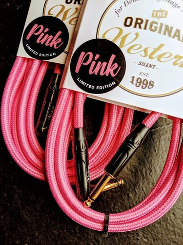 Cable Instrumentos Western Pink Nl60 Recto Angular 6mts Tela 1