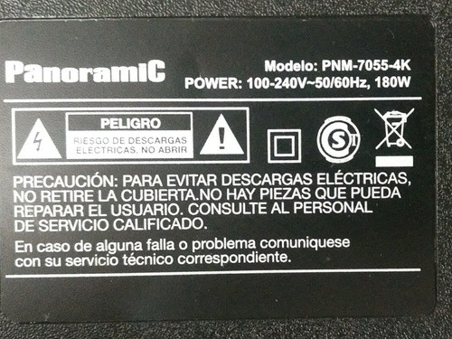 Botonera Tv Panoramic Pnm-7055-4k Pnm70554k 1