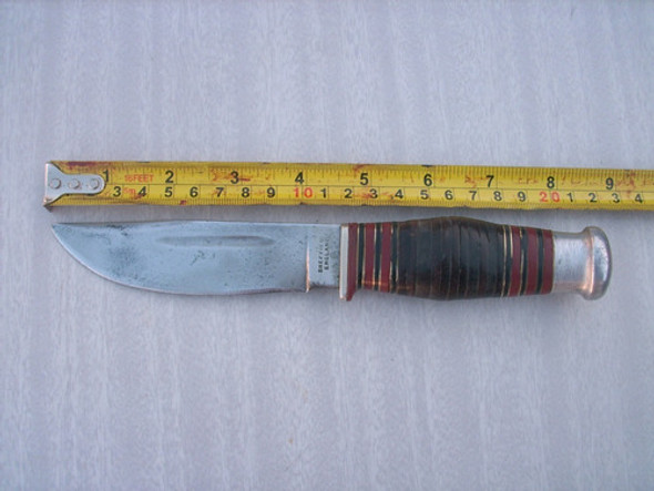 Antiguo Cuchillo Hoja 11,5 Sheffield England, Skinner Bowie 1