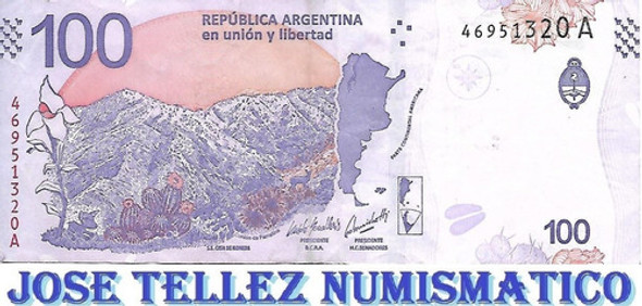 Nuevo Billete $ 100 Taruca 2018 Serie A Excelente Palermo 0