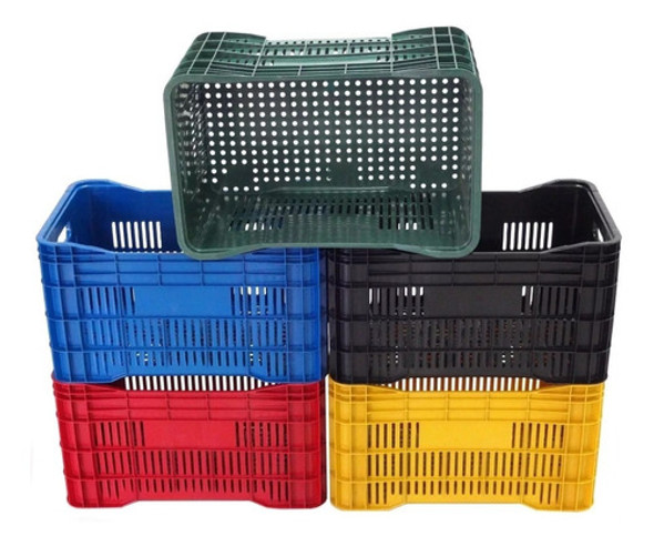 Kit 4 Caixa Hortifruti Agricola Plástica - Cores 0