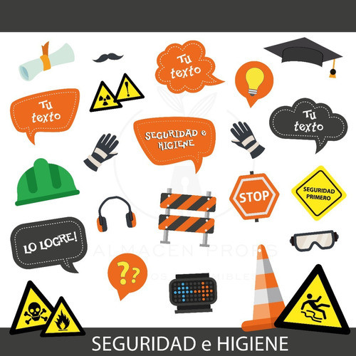 Kit Imprimible Props Cartelitos Egresado Seguridad E Higiene 0