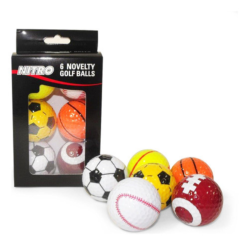 Pelotas De Golf, Nitro Novedad Cebra, Paquete De 3, Blanco 0