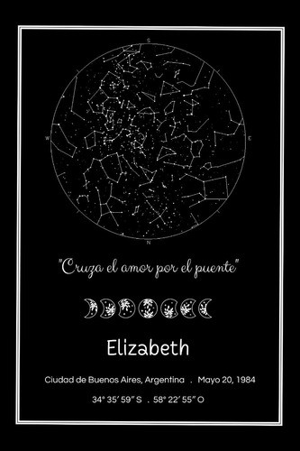 Mapa Estelar Oferta, Digital Personalizado, Cielo, Estrellas 0