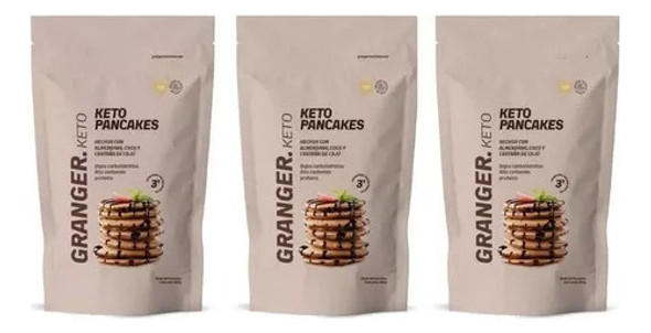 Keto 18 Pancakes Harina Caju Almendra Proteína Dieta X3 0
