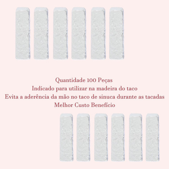 Kit Sinuca P/ Tacos Bilhar 100un Giz Branco + 50un Giz Azul 1