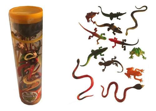Animales Reptiles Y Otros De Goma X12 Animalitos 0
