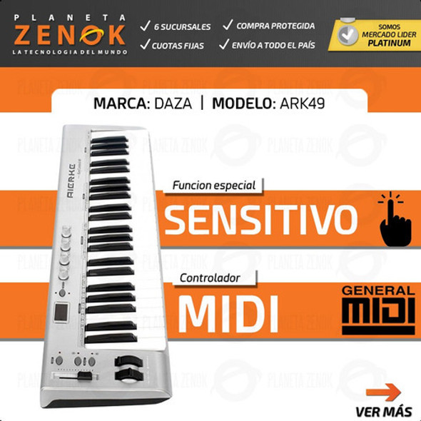Controlador Midi Teclado Musical Organo Teclas Electrico 1