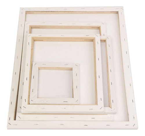 Set 4 Lienzos Bastidor Para Pintura Artesanía Decoración 0