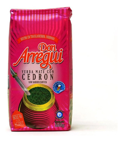 Yerba Mate Don Arregui Con Cedron 500g Pack 12 Unid 0