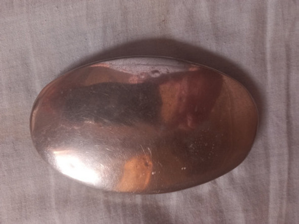 Tapa Metal Plateado Oval Antigua 0