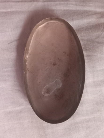 Tapa Metal Plateado Oval Antigua 1