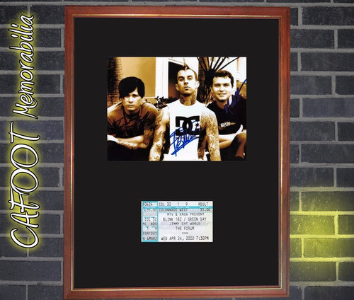 Blink 182 Foto Con Firmas Y Entrada Año 2002 0