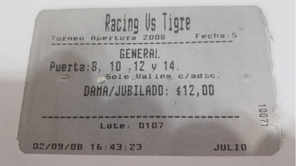 Entrada Racing Tigre 2 Septiembre 2008 0 Entrada Racing Tigre 2 Septiembre 2008 0