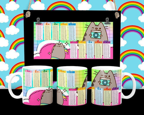 Plantillas Sublimación Tazas - Tablas Multiplicar Vol.2 0