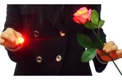 Flor Con Luz Magia Truco Luces Rosa D'lite / Alberico Magic 1