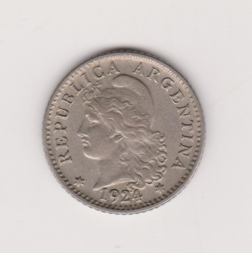 Moneda Argentina 5 Ctvs 1924 Janson 155 Excelente ++ 0