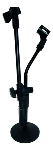 Pie De Micrófono Moon Doble Para Mesa Pmm03d 0